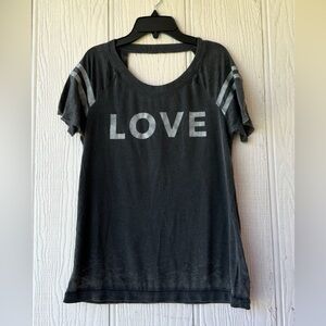 Chaser Graphic “LOVE” Cut Out Tee